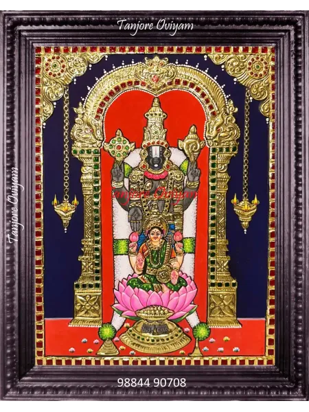 Traditional Balaji Painting With Lakshmi Tanjore Painting